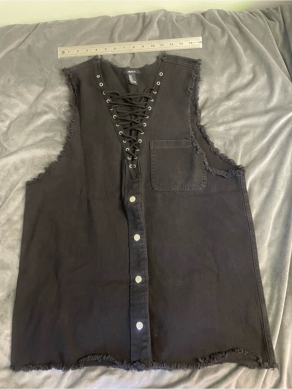 Black Denim Vest